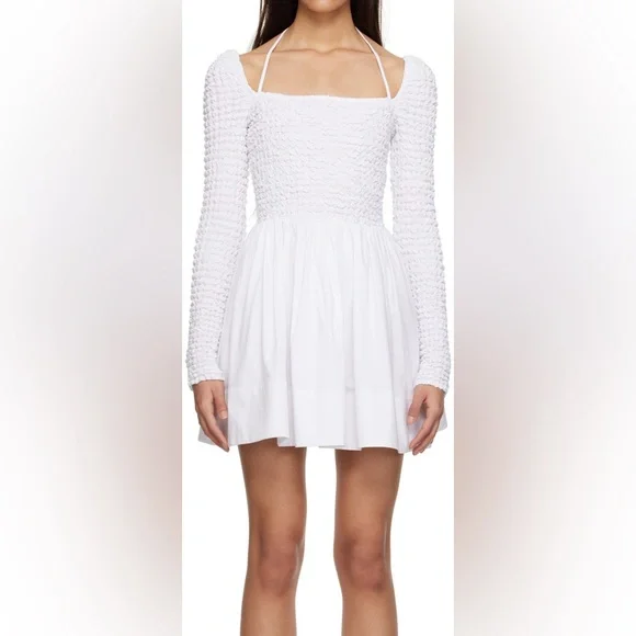 NWT STAUD Cotton Smocked Cassidy Dress - Picture 13 of 13